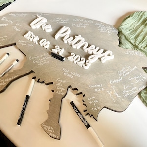 Buffalo Wedding Guestbook Custom Made Wedding Decor Personalized Sign Rustic Guestbook Guest Book Alternative Unique Guestbook