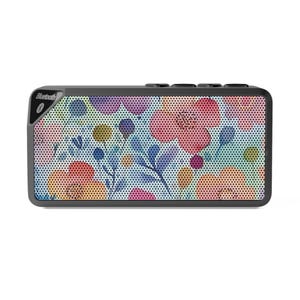 Altavoz Bluetooth con diseño de flores de primavera en acuarela, reproductor de música floral, altavoz inalámbrico portátil, regalo tecnológico