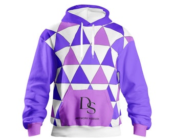 Pullover Hoodie - DS- Logo Lavender