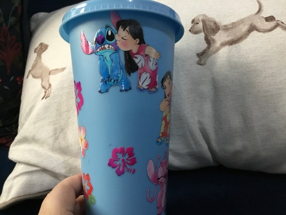 cold cup stitch and friend inspired pale blue