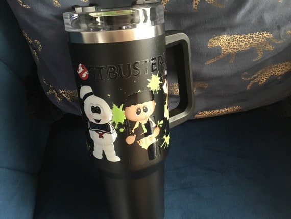 ghosts cartoon insulated 40z cup black