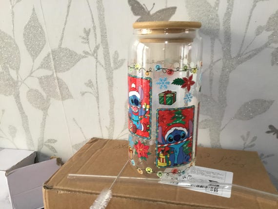 stitch inspired libby glass hot or cold drinks with straw