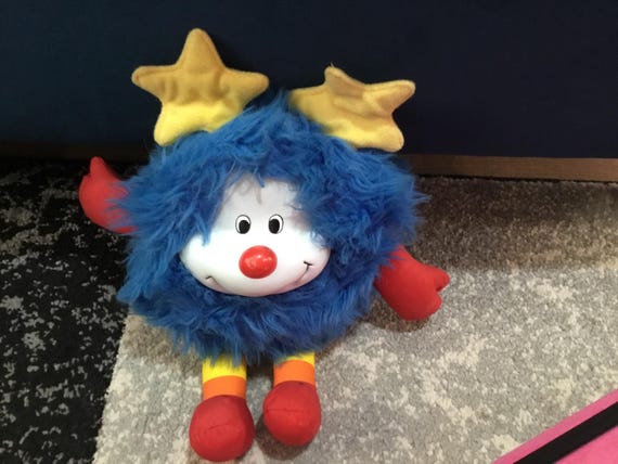 Vintage rainbow brite sprite champ blue soft toy 1980s