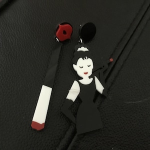 Audrey hepburn icon inspired acrylic earrings statement