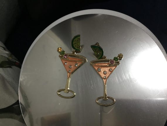 martini earrings