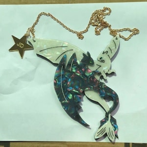 dragons acrylic necklace