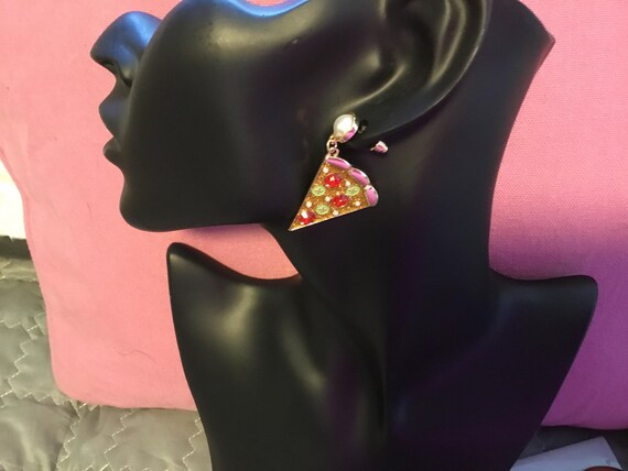 pizza slice earrings