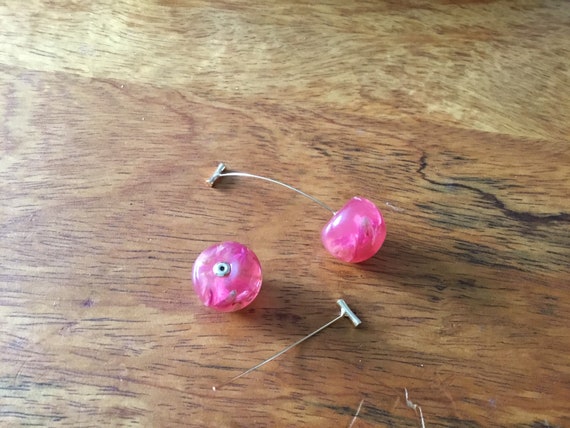 Cherry earrings resin