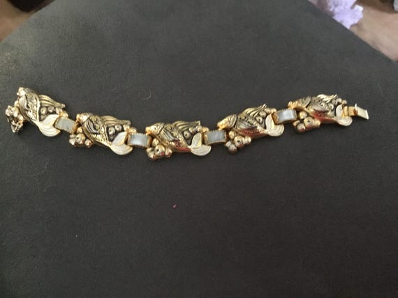 damascene bracelet 1960s 6 inch unfastened fit small wrist