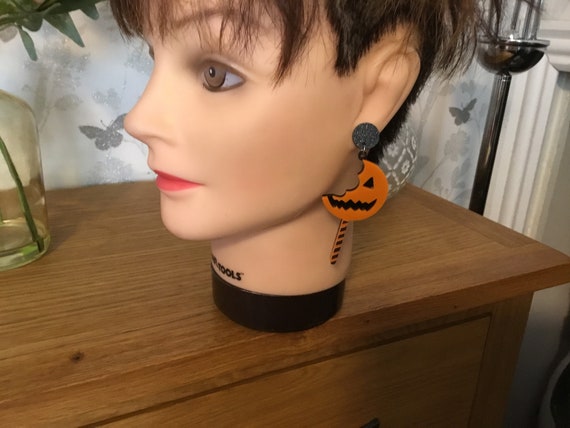 Halloween lolly earrings acrylic