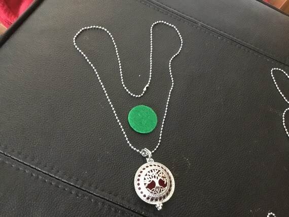 Aromatherapy tree of life necklace