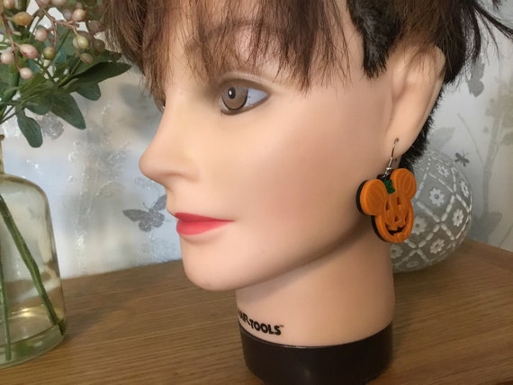 Mickey pumpkin earrings