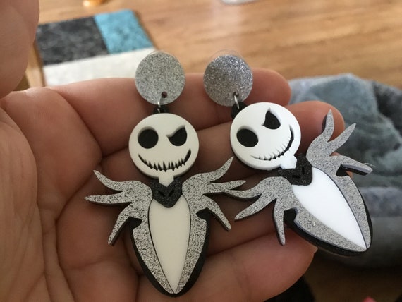 Jack earrings glittery studs at top