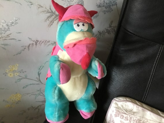 Vintage 1980s be mores transforming dinosaur soft toy large 13 inch tall