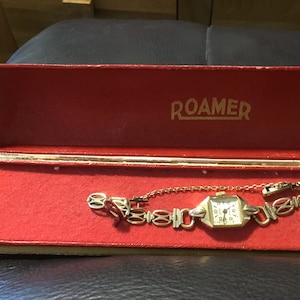 Vintage roamer ladies manual wind watch rolled gold