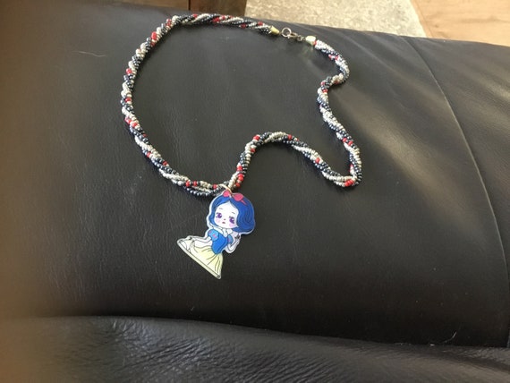 Vintage necklace with snow white added charm