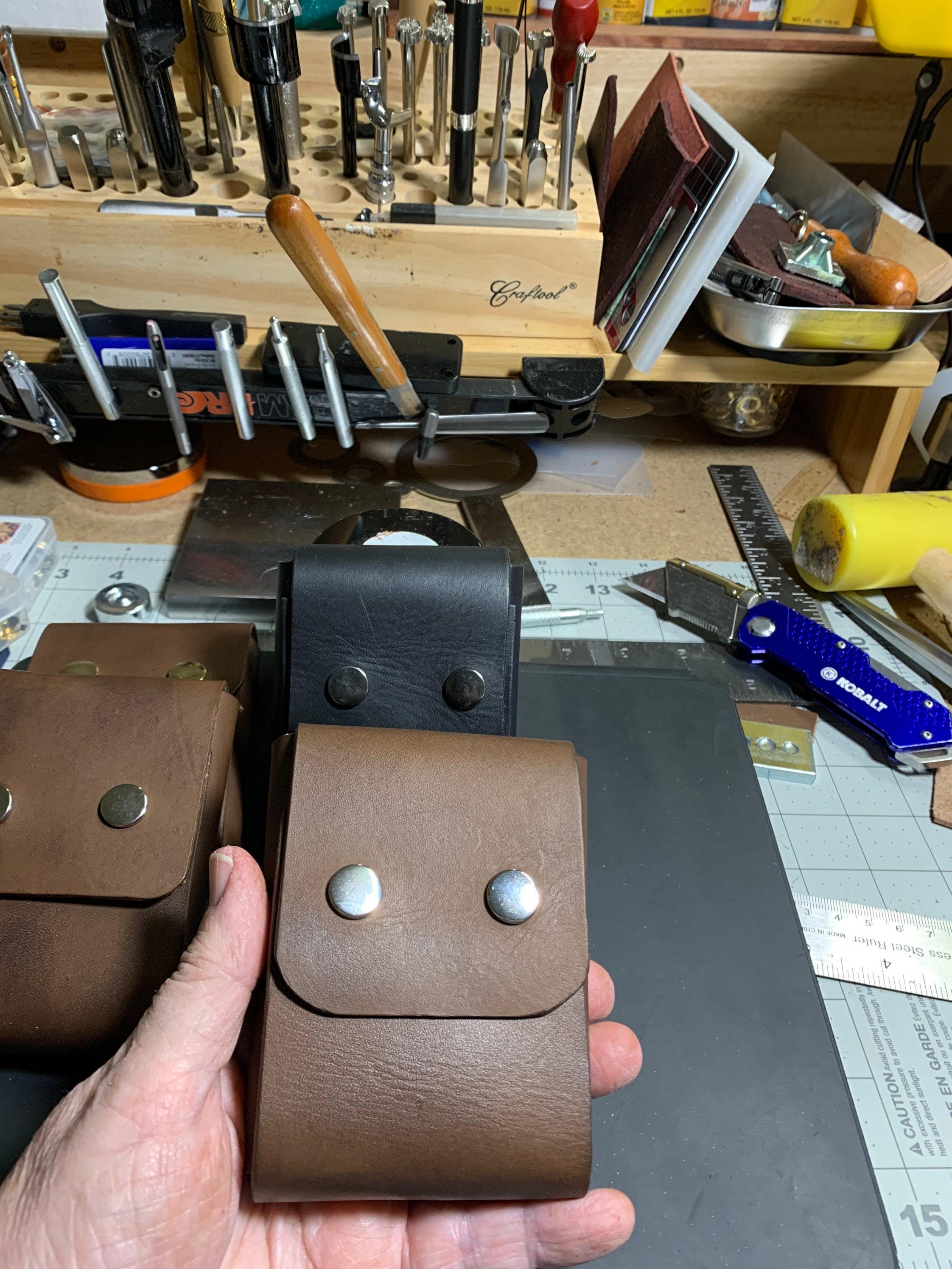 Leather Playing Card Case Etsy