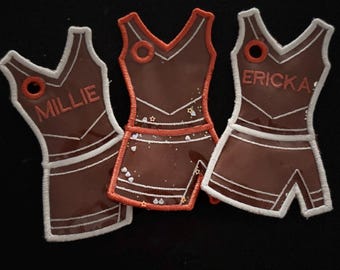 Etiqueta para bolso de uniforme de animadora, baile de animadora