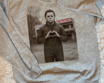 Michael Halloween heart hands Emergency department shirt sweatshirt ER Registration Outpatient Surgery Nurse doctor horror Penny wise