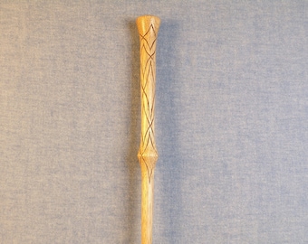 Ash Magic Wooden Wand for Witch/Wizard/Cosplay/- Hand Carved Collectible - Magic Wand - Hand Carved Wand - Handmade Wooden Wand