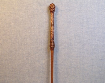 Birch Magic Wooden Wand for Witch/Wizard/Cosplay/- Hand Carved Collectible - Magic Wand - Hand Carved Wand - Handmade Wooden Wand