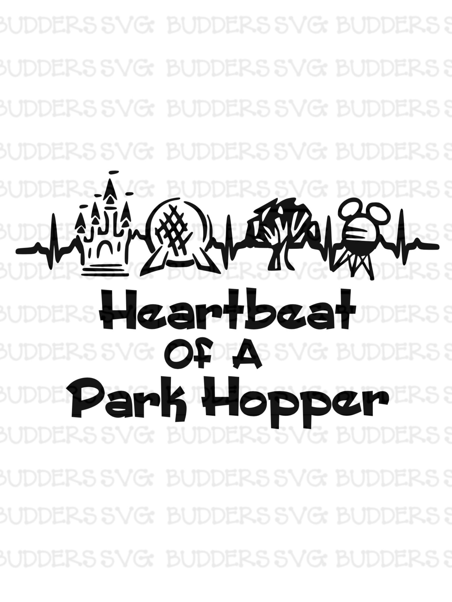 Heartbeat of a Park Hopper svg Disney Heartbeat Disney Cut ...