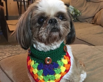Padrão de bandana de cachorro de crochê