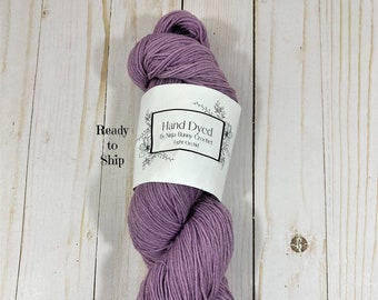 Hand Dyed Yarn/ Fingering Weight/ Ready to Ship - Light Orchid