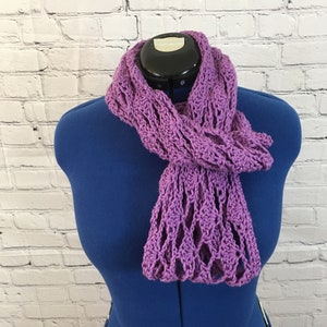 Crochet Lacy Shell Infinity Scarf Pattern