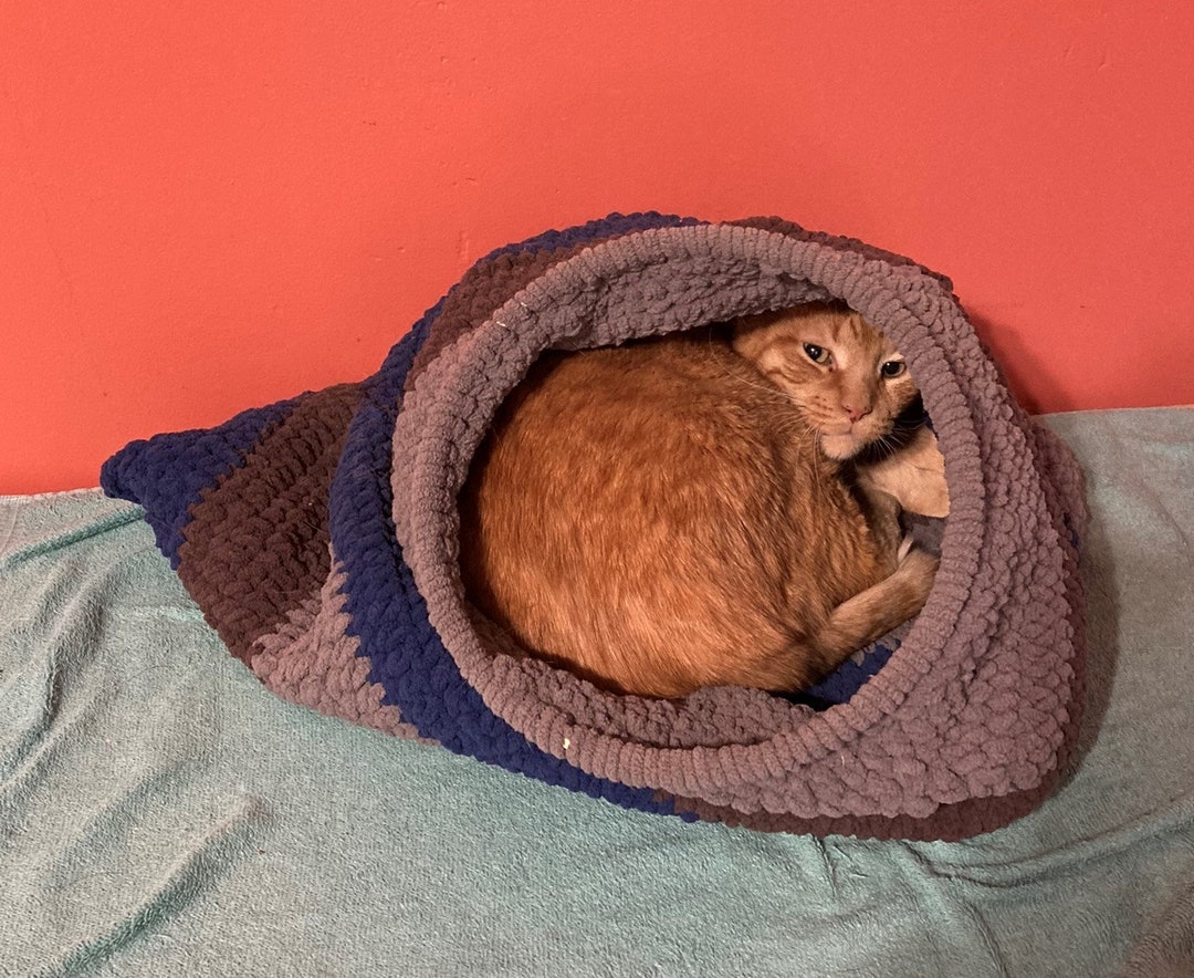 Crochet Cat Cave Pattern Etsy Crochet Cat Cave Pattern Etsy