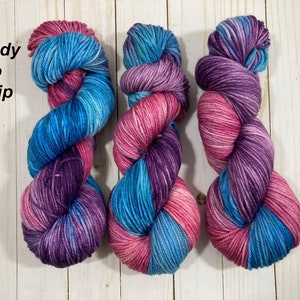 Hand Dyed Yarn/ Worsted Weight/ Ready to Ship - Unicorn Dreams