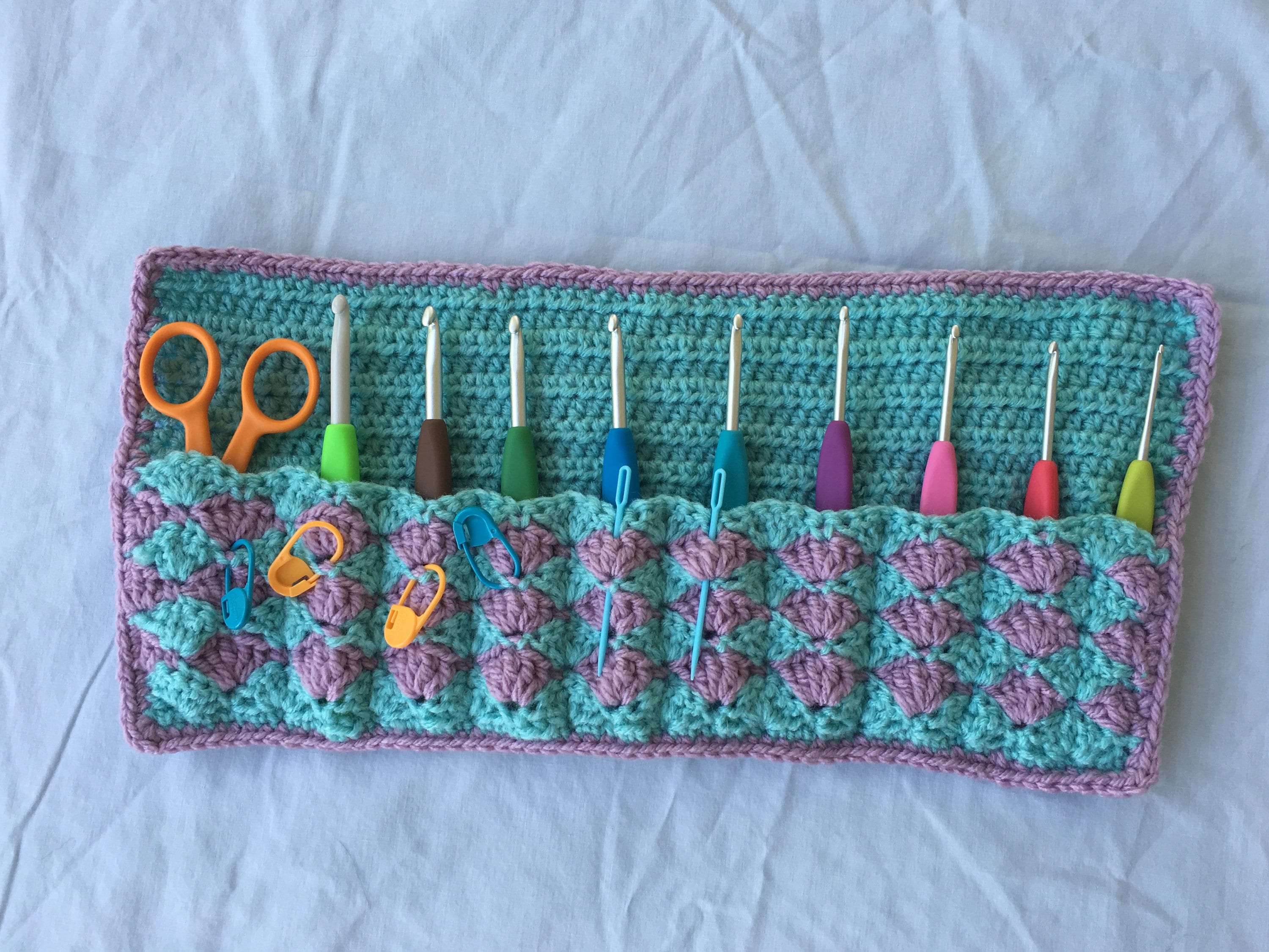 Powerpuff Crochet Hook Case I Heart U Case PDF PATTERN ONLY 