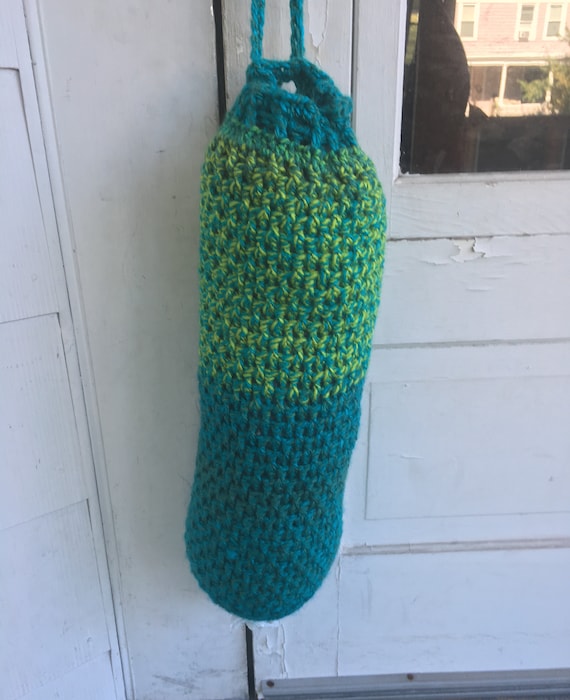 crochet plastic bag holder