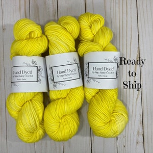 Hand Dyed Yarn/ DK Weight/ Ready to Ship - Rubber Duckie