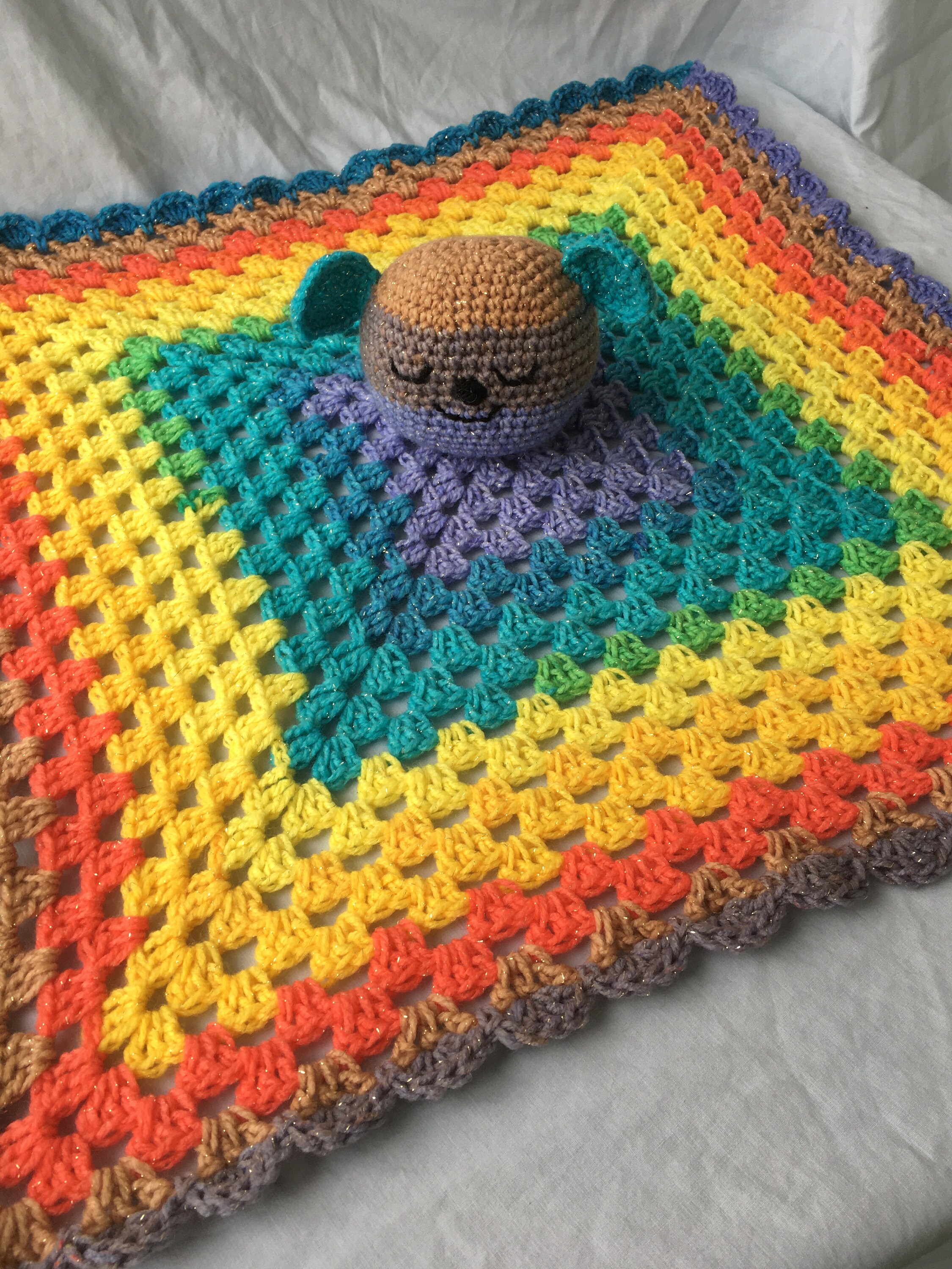 Crochet Teddy Bear Snuggle Buddy Crochet Lovey Pattern Etsy