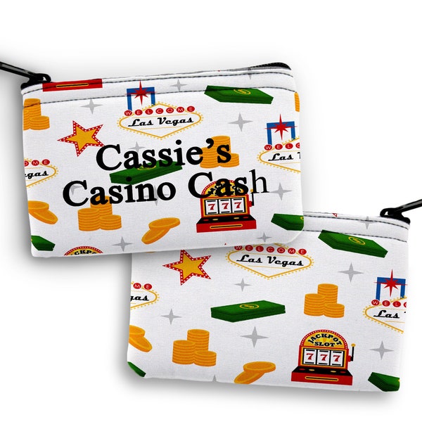 Casino Cash Coin Purse, Credit Card Pouch, Personalized Gift, Slot Machine Money Holder, Change Purse