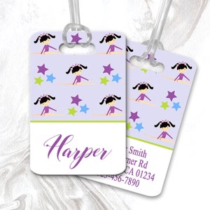 Gymnastics Bag Tag, Personalized Bag Tag, Gymnastics Gift, Gymnastics Luggage Tag,  Gift For Girls, Gift For Gymnast
