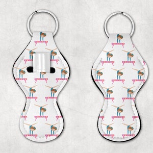Gymnastics Chapstick Holder, Gymnastic Gift, Chapstick Keychain, Personalized Gift, Sports Team Gift, Gift For Gymnast