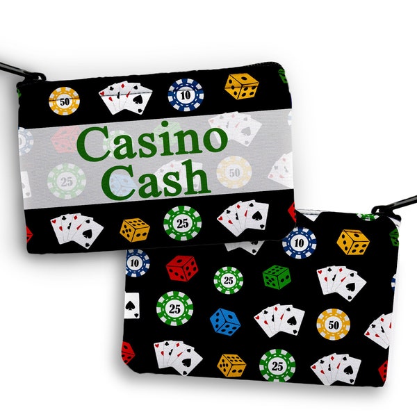 Casino Cash Coin Purse, Credit Card Pouch, Personalized Gift, Slot Machine Money Holder, Change Purse, Gift For Gambler