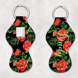 Roses Chapstick Holder, Lip Balm Holder, Chapstick Keychain, Personalized Lip Balm Holder, Party Favor