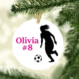 Soccer Ornament, Personalized Sports Ornament, Soccer Team Gift, Girls Soccer Gift, Boys Soccer Gift, Soccer Coach Gift, Soccer Lover Gift