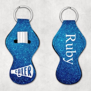 Cheerleading Chapstick Holder, Cheer Gift, Chapstick Keychain, Personalized Cheerleader Gift, Cheer Squad Gift, Cheer Lip Balm Holder