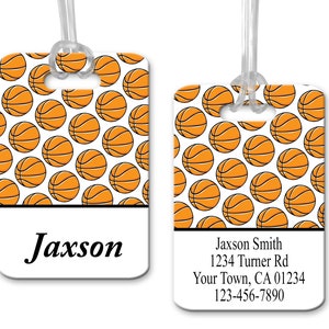 Basketball Luggage Tag, Gift For Basketball Player, Basketball Backpack Tag, Sports Bag Tag, Sport Team Gift, Basketball Bag Handle Wrap