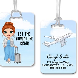 Best Friends Tag, Personalized Vacation Tag, Travel Bag Tag, Backpack Tag, Girls Trip Luggage Tag, Gift For Traveler, Senior Trip Gift