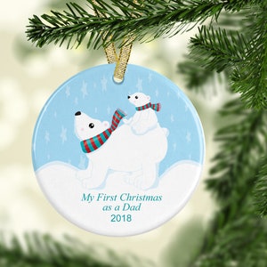 First Christmas Dad Ornament, New Dad Gift, Christmas Ornament, Dad Ornament