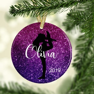 Gymnastic Ornament, Personalized Gymnastics Ornament, Gymnastic Team Gift,  Gymnastic Coach Gift