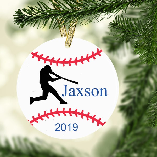 Baseball Ornament, Baseball Pitcher, Baseball Christmas, Personalized Ornament, Baseball Team Gift, Baseball Player Gift, Sports Ornament