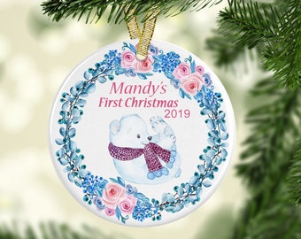 Baby's First Christmas Ornament, Personalized Ornament, First Christmas Ornament, Personalized Christmas Ornament, Custom Baby Ornament