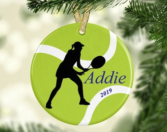 Tennis Ornament, Tennis Christmas Ornament, Gift Tennis Player , Tennis Coach Gift, Tennis Team Gift, Sports Ornament