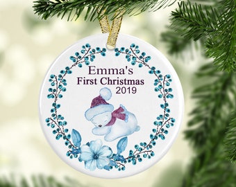 Baby's First Christmas Ornament, Personalized Ornament, First Christmas Ornament, Personalized Christmas Ornament, Custom Baby Ornament